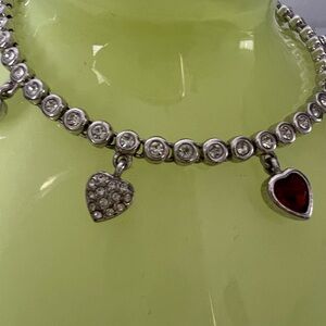 Sterling Heart Charm Bracelet